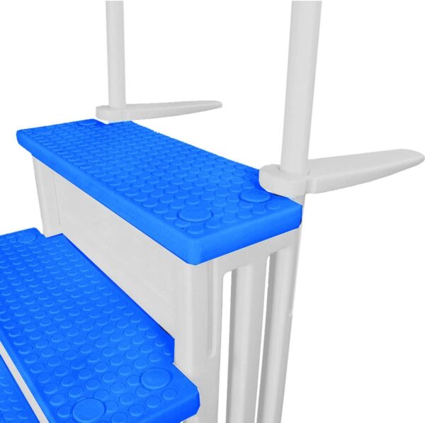 Select Anti-Slip in-Pool Steps | Gray | for Above Ground Swimming Pools | Can Mount to Decks 48′′ to 54′′ H | Safety Stairs Capacity Up to 300 lbs - Image 83