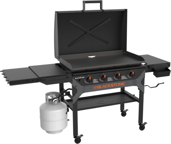 Blackstone 2310 Iron-Forged 36" Omnivore Griddle – Premium Powder-Coated Steel with Reinforced Hood, Black Finish