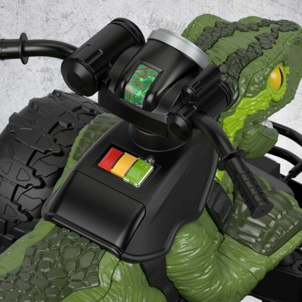 Power Wheels Jurassic World Dino Racer Ride-On ATV, Green Dinosaur Toy - Image 3