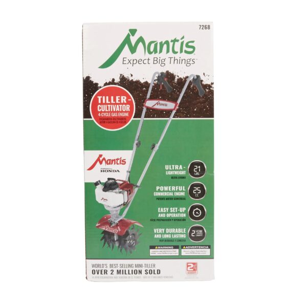 MANTIS 7268 Mini-Tiller/Cultivator 25-cc 9-in Front-Tine Forward-rotating Tiller (CARB) - Image 15