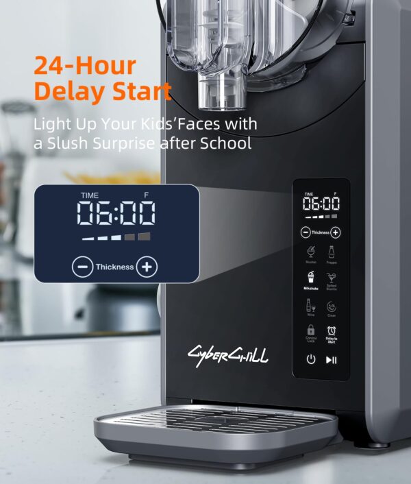 Slushie Machine - Professional Frozen Drink Maker No Ice Needed- 70 oz Slushy Machine for Home with LED Display - One-Touch Reservation & 6 Pre-set Programs for Frozen Margaritas, Frappés & Ice Cream - Image 4