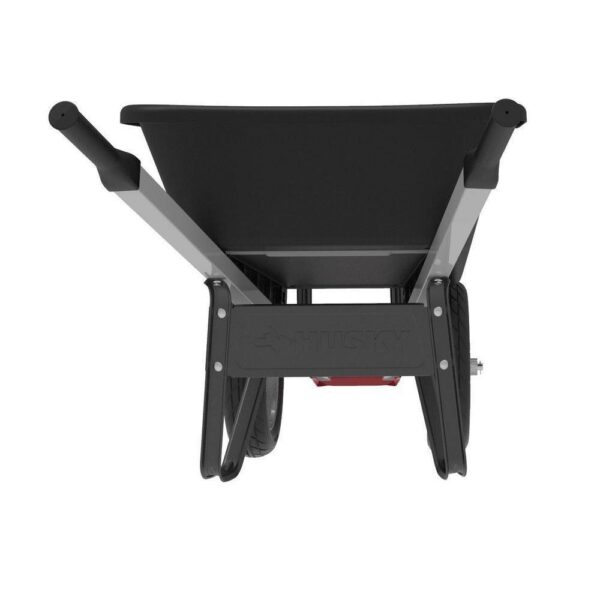 6 Cu. Ft. Poly Dual Wheel Wheelbarrow with Flat-Free Tires - Image 8