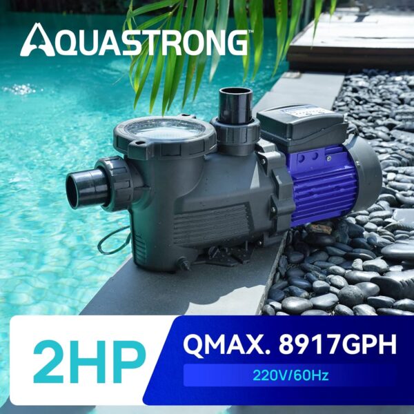 In/Above Ground Pool Pump, High Flow (with Timer, 2HP, 8917 GPH, 220V) - Image 14