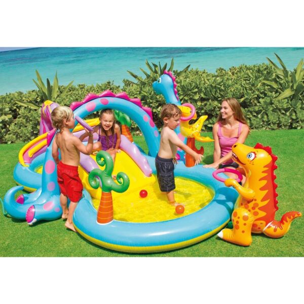 Dinoland Kiddie Inflatable Pool & Inflatable Ocean Backyard Kiddie Pool - Image 5