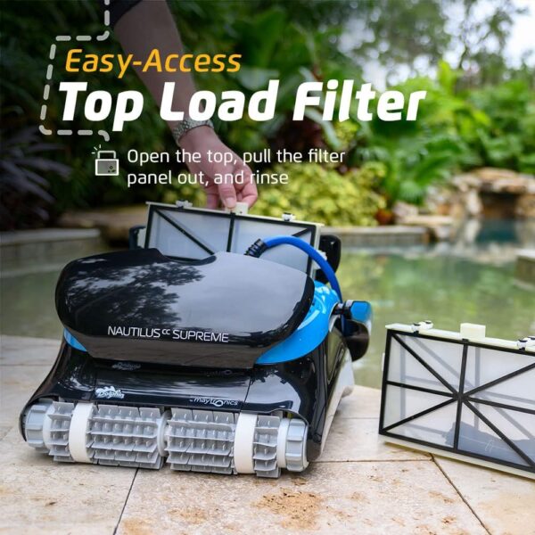 Dolphin Nautilus CC Plus Wi-Fi Automatic Robotic Pool Vacuum Cleaner, Always Cleaning, Never Charging, with Wall Climbing Scrubber Brush, Ideal for In-Ground Pools up to 50 FT in Length - Image 20