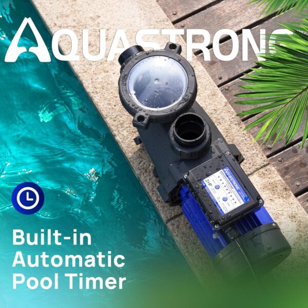In/Above Ground Pool Pump, High Flow (with Timer, 2HP, 8917 GPH, 220V) - Image 11