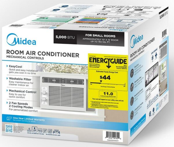 5,000 BTU Mechanical Window Air Conditioner, 2 Fan Speeds, UL Listed - Image 7