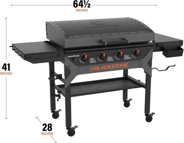 Blackstone 2310 Iron-Forged 36" Omnivore Griddle – Premium Powder-Coated Steel with Reinforced Hood, Black Finish - Image 3