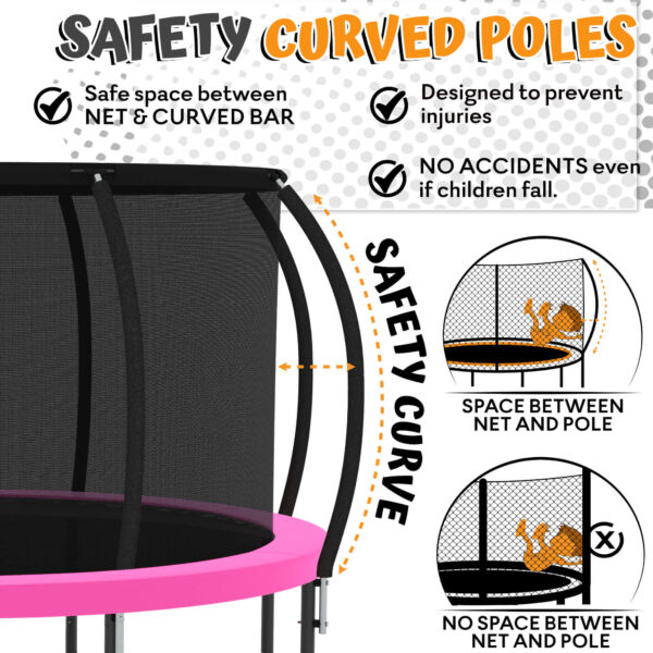 16FT Trampoline with Enclosure & Double Color Pad Cover - Image 10
