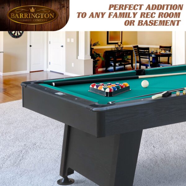 84′′ Arcade Pool Table with Bonus Dartboard Set, Green - Image 10