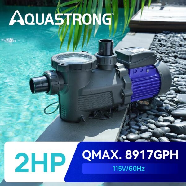 In/Above Ground Pool Pump, High Flow (with Timer, 2HP, 8917 GPH, 220V) - Image 17