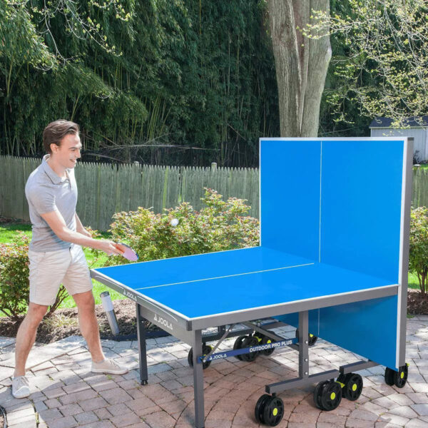 Plus Outdoor Table Tennis Table with Weatherproof Net, 9×5 ft, Foldable, Aluminum Surface - Image 2