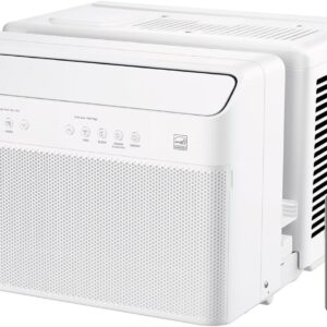 U Shaped Smart Inverter Window Air Conditioner, Cools up to 350 Sq. Ft., Ultra Quiet with Open Window Flexibility, Works with Alexa/Google Assistant, 35% Energy Savings, Remote Control