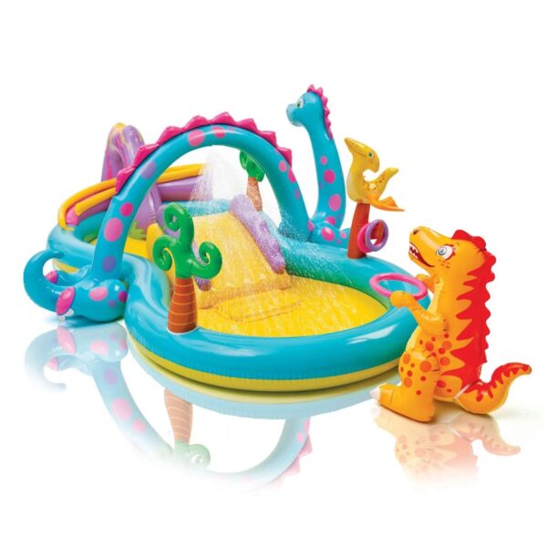 Dinoland Kiddie Inflatable Pool & Inflatable Ocean Backyard Kiddie Pool - Image 2