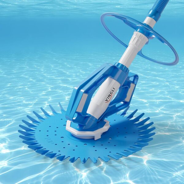 VINGLI Pool Vacuum Cleaner Automatic Sweeper Swimming Pool Creepy Crawler Vacuum with 33FT Hoses (Navy Blue&White) - Image 4