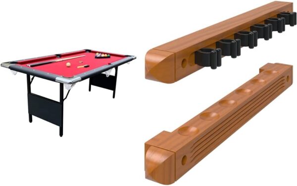 Hathaway Fairmont 6 Ft Portable Pool Table, Adults Folding Billiards Tables for Game Room with Easy Foldable Storage, Includes Full Set of Billiard Balls, Cues, Chalk & Brush - Image 10