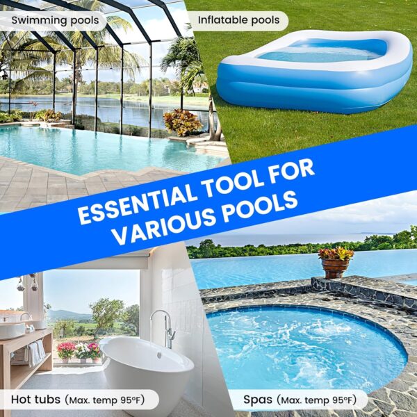 Pool Vacuum for Above Ground Pool with a Telescopic Pole, Running time up to 1H, T403 Handheld Rechargeable Pool Cleaner with Powerful Suction up to 18.5 gallons/min, Ideal for Leaves, Debris - Image 5