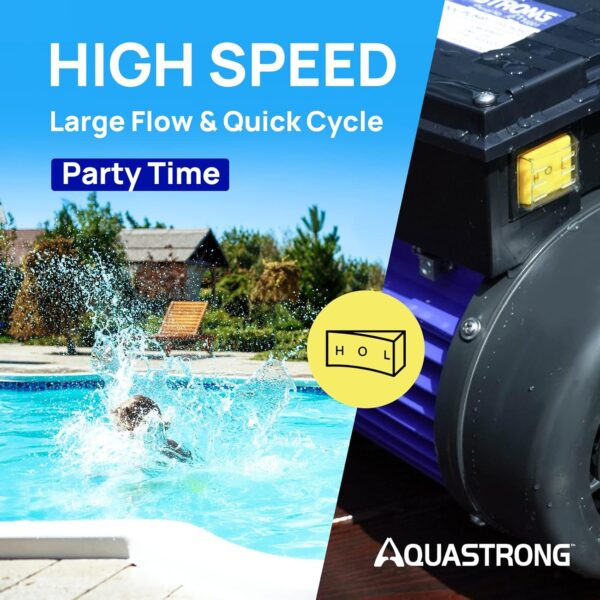 In/Above Ground Pool Pump, High Flow (with Timer, 2HP, 8917 GPH, 220V) - Image 6