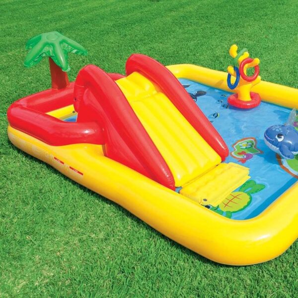 Dinoland Kiddie Inflatable Pool & Inflatable Ocean Backyard Kiddie Pool - Image 9