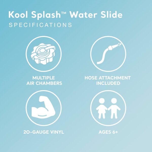 Intex Kool Splash Inflatable Water Slide Swimming Pool Play Center with Built in Sprayers for Kids and Adults, Ages 6 and Up, Blue - Image 15