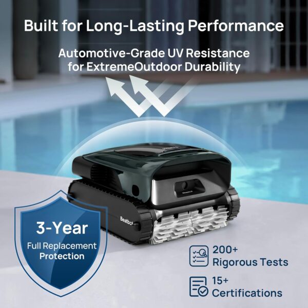 Beatbot AquaSense 2 Pro Cordless Pool Vacuum Robot, Unmatched 5-in-1 Cleaning, Surface Parking, Skims Water Surface with APP Control, Water Clarification, for Pools up to 3,875 Sq.ft �� Emerald Green - Image 7