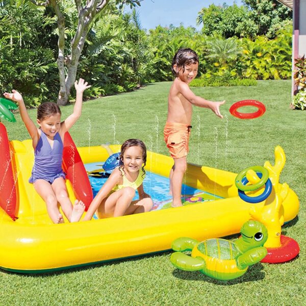 Dinoland Kiddie Inflatable Pool & Inflatable Ocean Backyard Kiddie Pool - Image 10