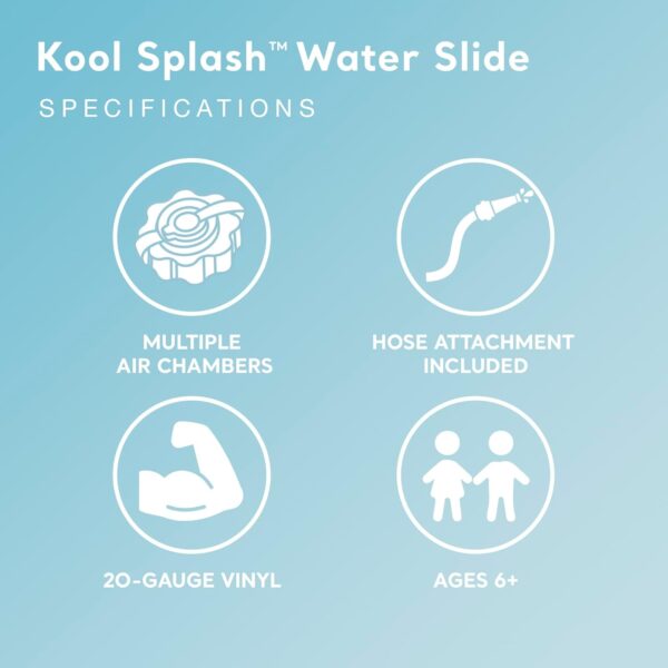 Intex Kool Splash Inflatable Water Slide Swimming Pool Play Center with Built in Sprayers for Kids and Adults, Ages 6 and Up, Blue - Image 7