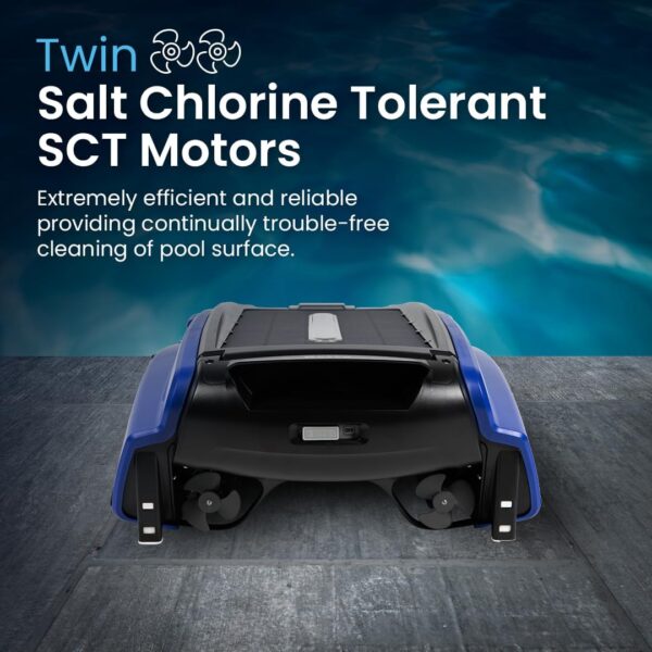 Betta SE Solar Powered Automatic Robotic Pool Surface Skimmer Cleaner with 30-Hour Continuous Cleaning Battery Power and Re-Engineered Twin Salt Chlorine Tolerant Motors (Blue) - Image 13