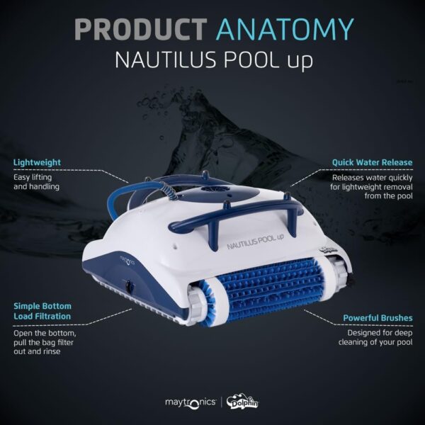 Dolphin Nautilus CC Plus Wi-Fi Automatic Robotic Pool Vacuum Cleaner, Always Cleaning, Never Charging, with Wall Climbing Scrubber Brush, Ideal for In-Ground Pools up to 50 FT in Length - Image 31