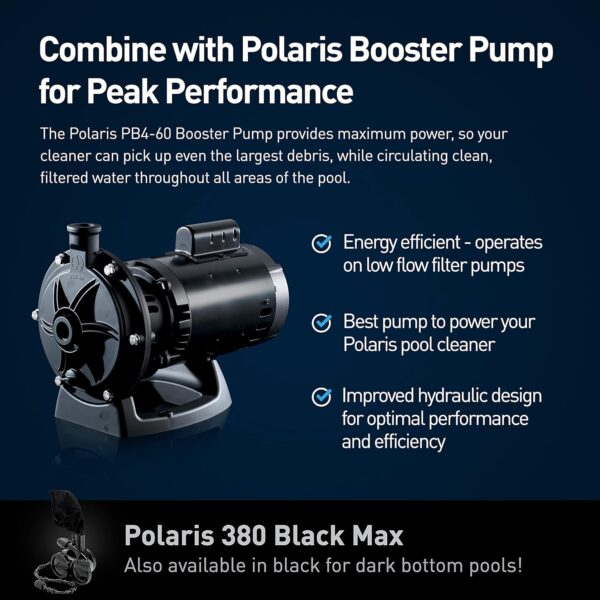Vac-Sweep 380 Pressure Inground Pool Cleaner, Triple Jet Powered, 31ft of Hose with a Single Chamber Debris Bag - Image 3