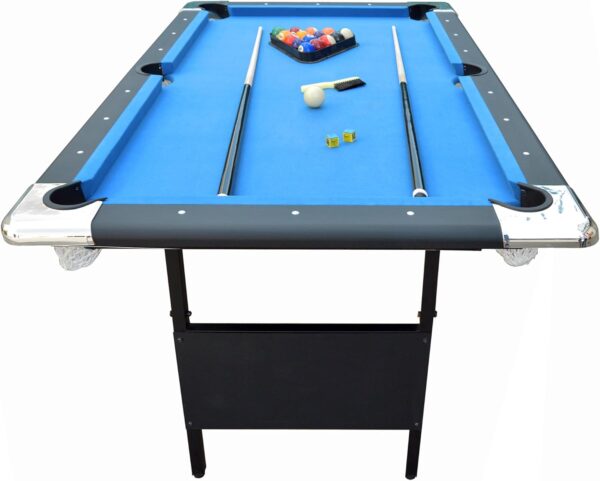 Hathaway Fairmont 6 Ft Portable Pool Table, Adults Folding Billiards Tables for Game Room with Easy Foldable Storage, Includes Full Set of Billiard Balls, Cues, Chalk & Brush - Image 44