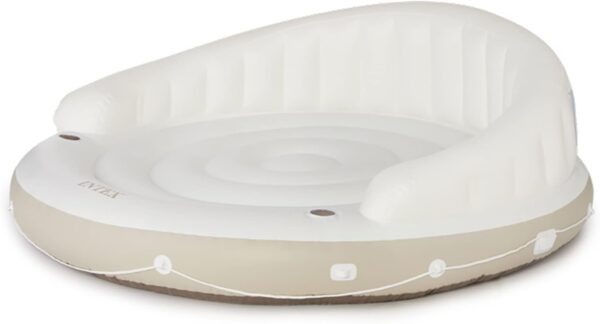 58292EP Canopy Island Inflatable Pool Float: Comfortable Lounge Surface – Built-in Cup Holders – Detachable Sunshade – 440lb Max Weight Capacity – 78.5" x 59" - Image 9