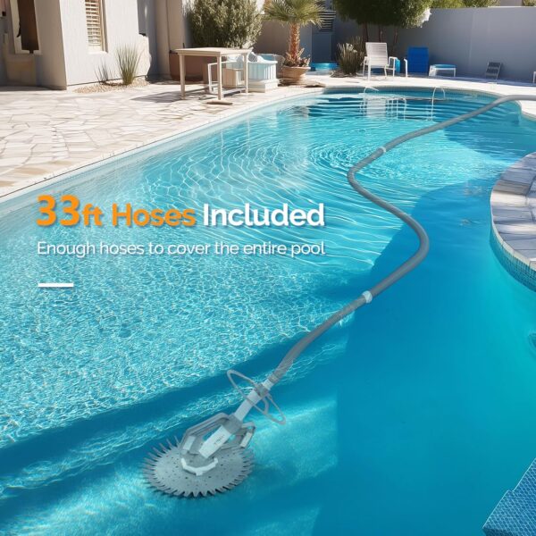VINGLI Pool Vacuum Cleaner Automatic Sweeper Swimming Pool Creepy Crawler Vacuum with 33FT Hoses (Navy Blue&White) - Image 11