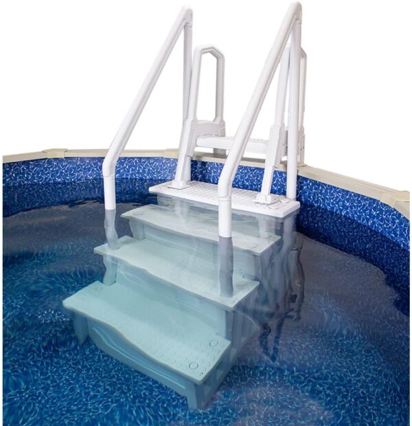 Select Anti-Slip in-Pool Steps | Gray | for Above Ground Swimming Pools | Can Mount to Decks 48′′ to 54′′ H | Safety Stairs Capacity Up to 300 lbs - Image 69