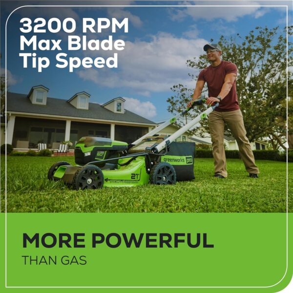 60V 21” Cordless (Self-Propelled) Lawn Mower , 2 x 4.0Ah Batteries and Dual Port Rapid Charger - Image 4