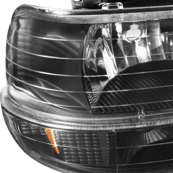 Chevy Suburban/Tahoe 2000-2006 Black Headlights & LED Tail Lights Set, DOT Approved - Image 5