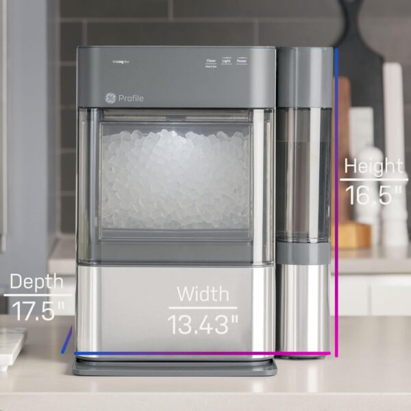 GE Profile Opal 2.0 with 0.75 Gallon Tank, Chewable Crunchable Countertop Nugget Ice Maker, Scoop included, 38 lbs in 24 hours, Pellet Ice Machine with WiFi & Smart Connected, Stainless Steel - Image 15
