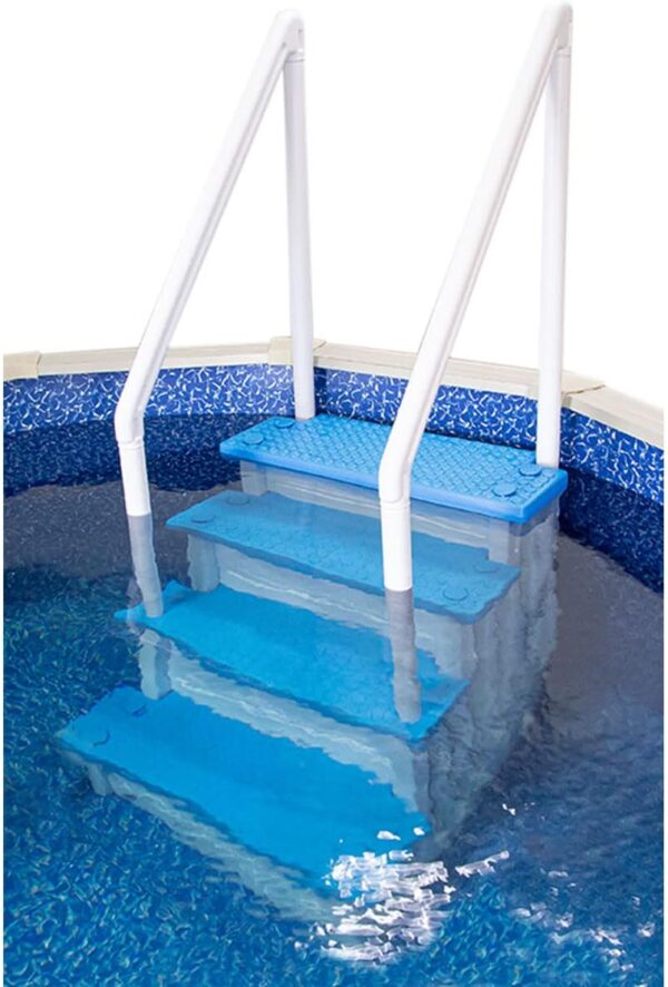 Select Anti-Slip in-Pool Steps | Gray | for Above Ground Swimming Pools | Can Mount to Decks 48′′ to 54′′ H | Safety Stairs Capacity Up to 300 lbs - Image 85