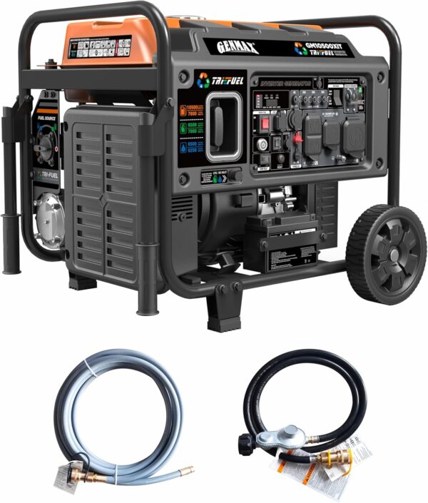10500 Peak Watt Tri Fuel Open Frame Inverter Generator,with ATS,Quiet Technology,CO Sensor,digital display and 50A,Ideal for Home backup,contruction site and RV Camping (GM10500XiT) - Image 10