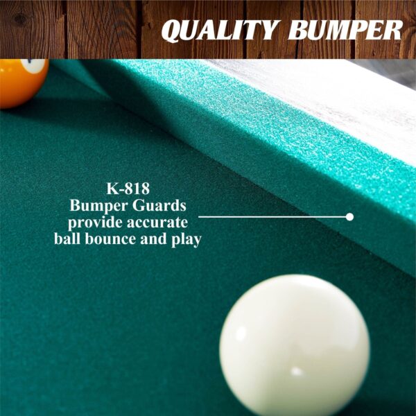 84′′ Arcade Pool Table with Bonus Dartboard Set, Green - Image 3