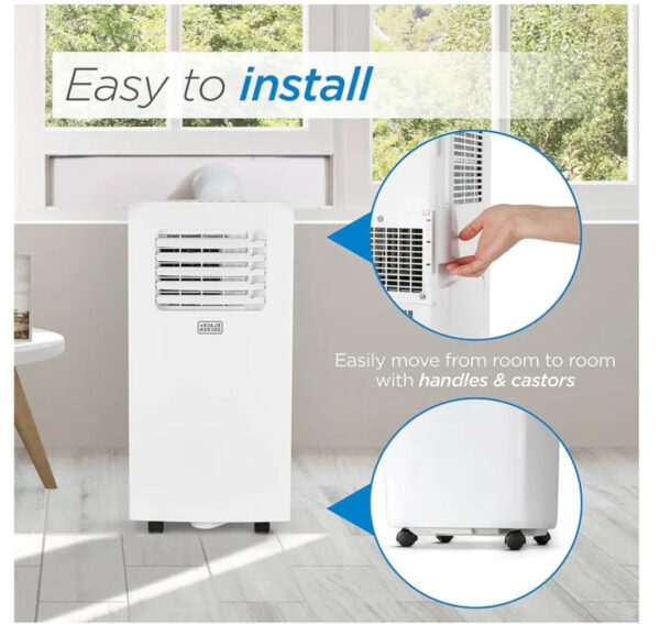 10,000 BTU Portable Air Conditioner with Remote Control, White - Image 6