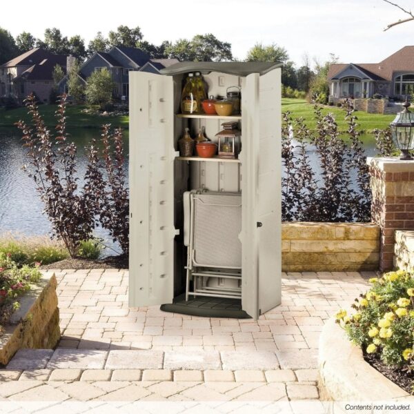 Rubbermaid Vertical Resin Weather Resistant Outdoor Storage Shed - Image 14
