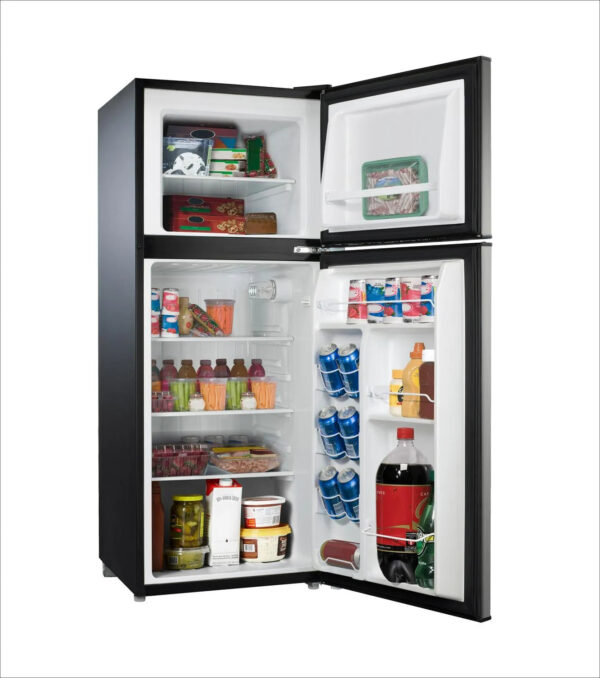 4.6. Cu ft Two Door Mini Refrigerator with Freezer, Stainless Steel - Image 4
