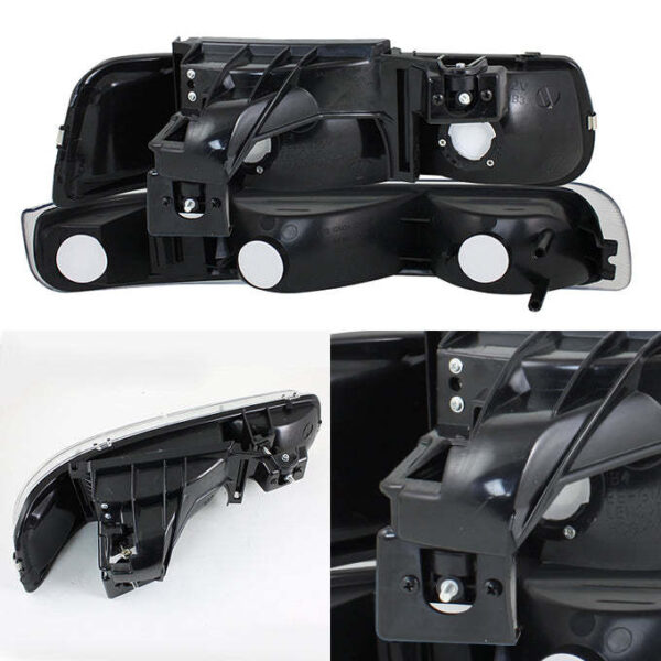 Chevy Suburban/Tahoe 2000-2006 Black Headlights & LED Tail Lights Set, DOT Approved - Image 2
