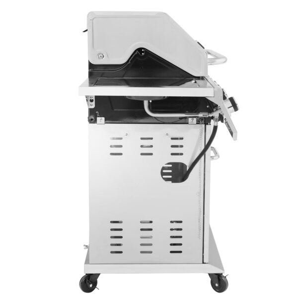 Gourmet GA6402S Stainless Steel Gas Grill, Premier 6-Burner Propane Grill with Sear Burner and Side Burner, 74,000 BTU, Cabinet Style, Outdoor BBQ Party Grill, Silver - Image 3