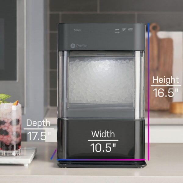 GE Profile Opal 2.0 with 0.75 Gallon Tank, Chewable Crunchable Countertop Nugget Ice Maker, Scoop included, 38 lbs in 24 hours, Pellet Ice Machine with WiFi & Smart Connected, Stainless Steel - Image 3
