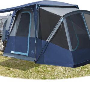 5-9 Person SUV Tent with Screen Porch and Awning for Family Camping, Weather Resistant and Portable Van or Car Tent, Includes Rainfly and Storage Bag, 13' W X 10' L X 7.1' H