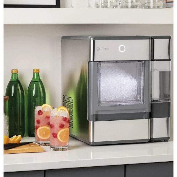 Profile Opal Countertop Nugget Ice Maker, Stainless Steel with LED, Bluetooth-Enabled, 24 lbs/day - Image 2