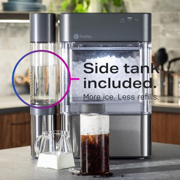 GE Profile Opal 2.0 with 0.75 Gallon Tank, Chewable Crunchable Countertop Nugget Ice Maker, Scoop included, 38 lbs in 24 hours, Pellet Ice Machine with WiFi & Smart Connected, Stainless Steel - Image 20