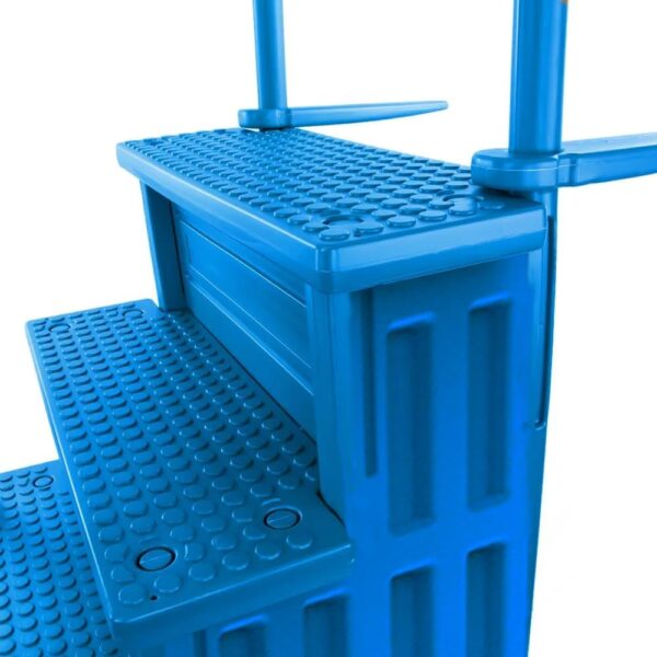 Select Anti-Slip in-Pool Steps | Gray | for Above Ground Swimming Pools | Can Mount to Decks 48′′ to 54′′ H | Safety Stairs Capacity Up to 300 lbs - Image 6
